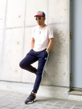 「Moery Sport（モエリースポーツ）のアイテム」を使った、HIROさん（メンズ・174cm）の夏コーディネート