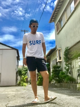 「Moery Sport（モエリースポーツ）のアイテム」を使った、HIROさん（メンズ・174cm）の夏コーディネート