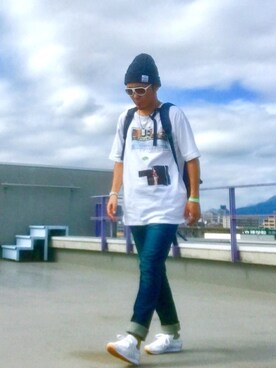 「Moery Sport（モエリースポーツ）のアイテム」を使った、HIROさん（メンズ・174cm）の夏コーディネート