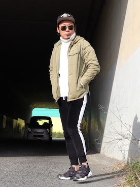 「L.H.P（エルエイチピー）のアイテム（ニット/セーター）」を使った、HIROさん（メンズ・174cm）の冬コーディネート