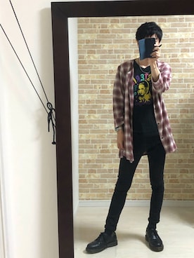 「リドム」｜「アイテム（ブーツ）」を使った、シンシンさん（メンズ・177cm）の夏コーディネート