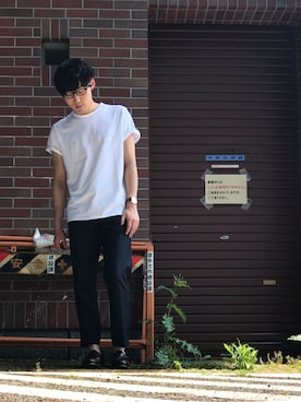 「A.P.C.（アーペーセー）のアイテム（スラックス）」を使った、suzukei٩( 'ω' )و さん（メンズ・170cm）の春コーディネート