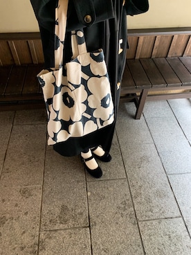 「Libra Cue（リブラ キュー）のアイテム（ダッフルコート）」を使った、cäcäさん（レディース・163cm）の冬コーディネート