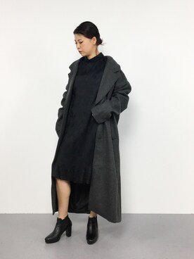 「unrelaxing（アンリラクシング）のアイテム（ジャケット/アウター）」を使った、CHIEさん（レディース・160cm）の冬コーディネート