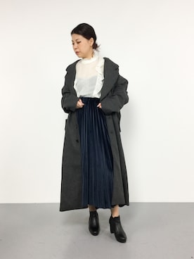 「MACKINTOSH PHILOSOPHY（ﾏｯｷﾝﾄｯｼｭ ﾌｨﾛｿﾌｨｰ）のアイテム」を使った、CHIEさん（レディース・160cm）の冬コーディネート