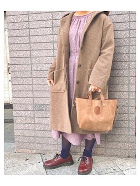 「リンネル（リンネル）のアイテム（バッグ）」を使った、Israndonさん（レディース・155cm）の冬コーディネート