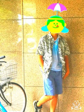 「うみ」｜りゅうさん（メンズ・165cm）の夏コーディネート