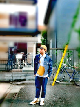 「Lui's（ルイス）のアイテム（デニムジャケット）」を使った、ぐんぐんさん（メンズ・170cm）の秋コーディネート