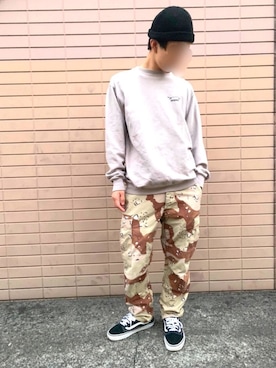 「VANS（バンズ）のアイテム（スウェット）」を使った、さしこさん（メンズ・172cm）の秋コーディネート