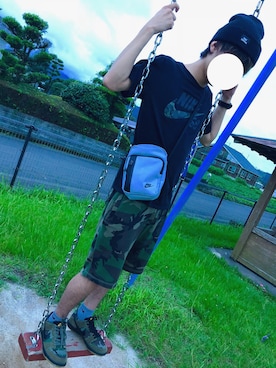 「NIKE(ナイキ)のアイテム(ショルダーバッグ)」を使った、savage monkeyさん(メンズ・174cm)の夏コーディネート