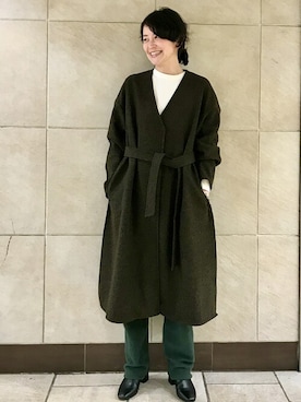 「SALON adam et rope'（サロン アダム エ ロペ）のアイテム（その他アウター）」を使った、MIYAさん（レディース・162cm）の秋コーディネート