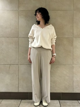 「大人リラックス」｜MIYAさん（レディース・162cm）の春コーディネート