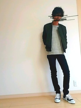 「nano・universe」｜「アイテム（ナイロンジャケット）」を使った、ｔａｋｕｙａさん（メンズ・173cm）の冬コーディネート