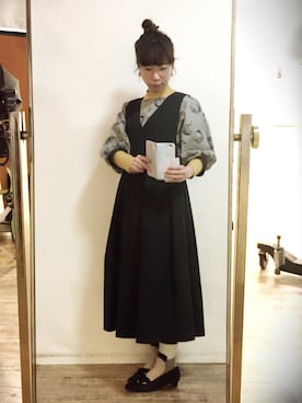 「動物モチーフ」｜「アイテム（パンプス）」を使った、まりこ。さん（レディース・154cm）の春コーディネート