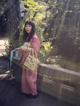 「haco!（ハコ）のアイテム（アナログ腕時計）」を使った、まりこ。さん（レディース・154cm）の夏コーディネート