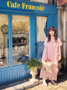 「F-TROUPE（エフトゥループ）のアイテム」を使った、まりこ。さん（レディース・154cm）の夏コーディネート