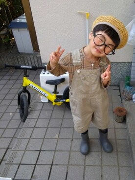 「平成最後のWEARISTAセンバツ」｜「アイテム（ハンチング/ベレー帽）」を使った、reeさん（キッズ・90cm）の春コーディネート