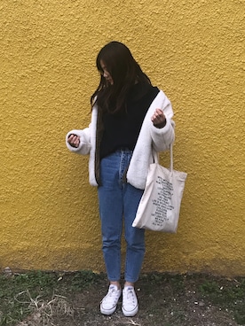 「w closet」｜「アイテム（ブルゾン）」を使った、amiさん（レディース・155cm）の春コーディネート