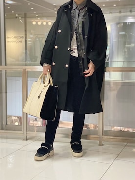 「DIESEL（ディーゼル）のアイテム（その他アウター）」を使った、KAXXHAさん（レディース・160cm）の冬コーディネート