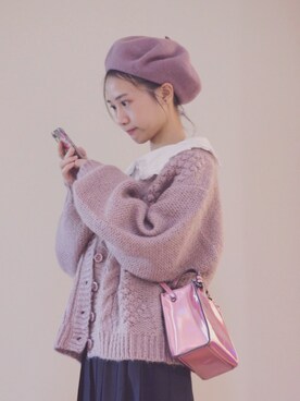 「LAP（ラップ）のアイテム」を使った、鳗鳗さん（レディース・153cm）の冬コーディネート