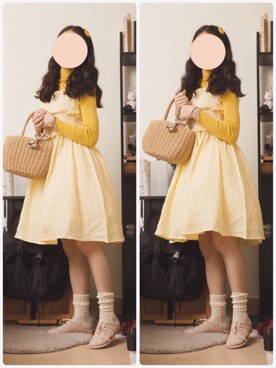 「KATIE JUDITHのアイテム」を使った、鳗鳗さん（レディース・153cm）の春コーディネート