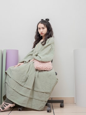 「KATIE JUDITHのアイテム」を使った、鳗鳗さん（レディース・153cm）の春コーディネート