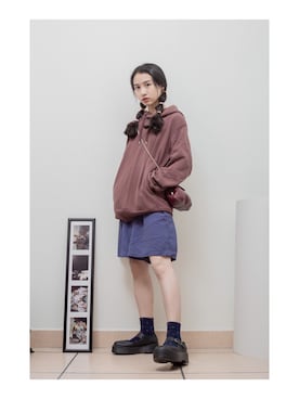 「彼氏の服」｜鳗鳗さん（レディース・153cm）の春コーディネート