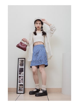 「彼氏の服」｜鳗鳗さん（レディース・153cm）の春コーディネート