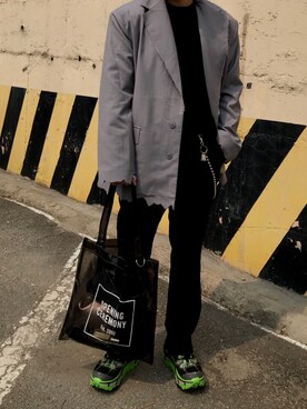 「ADER error（アーダーエラー）のアイテム（フォーマルスーツ/小物）」を使った、1n2rさん（メンズ・171cm）の春コーディネート