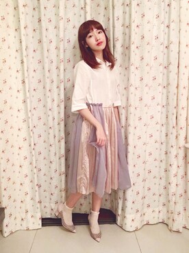 「merry jenny（メリージェニー）のアイテム（シャツワンピース）」を使った、Mistyaliaさん（レディース・160cm）の夏コーディネート