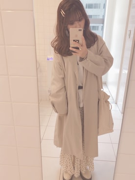 「平成最後のWEARISTAセンバツ」｜「アイテム（チェスターコート）」を使った、megさん（レディース・152cm）の春コーディネート