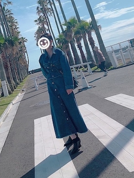 「Ameri（アメリ）のアイテム（デニムジャケット）」を使った、SH!0Nさん（レディース・159cm）の夏コーディネート