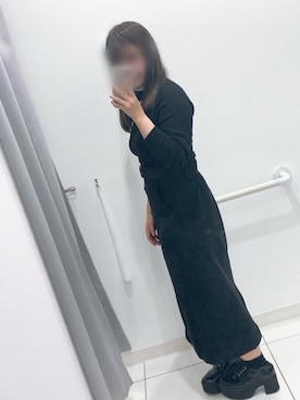 「axes femme（アクシーズファム）のアイテム（ニット/セーター）」を使った、m i uさん（レディース・152cm）の冬コーディネート