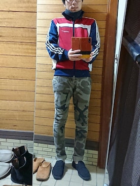 「アイテム（ジャージ）」を使った、もこさん（メンズ・161cm・30代）の冬コーディネート