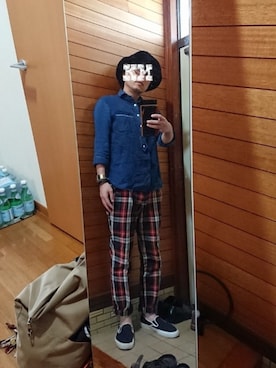 「Champion（チャンピオン）のアイテム（スニーカー）」を使った、もこさん（メンズ・161cm）の春コーディネート