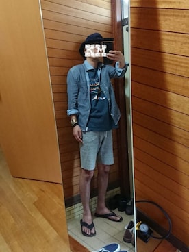 「TESTIFY（テスティファイ）のアイテム」を使った、もこさん（メンズ・161cm）の夏コーディネート