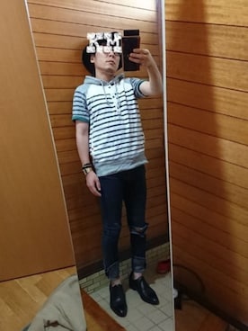 「TESTIFY（テスティファイ）のアイテム」を使った、もこさん（メンズ・161cm）の夏コーディネート