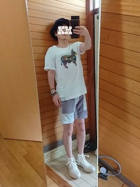 「TESTIFY（テスティファイ）のアイテム」を使った、もこさん（メンズ・161cm）の夏コーディネート