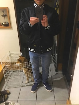 「WTAPS（ダブルタップス）のアイテム（ナイロンジャケット）」を使った、nbykiさん（メンズ・163cm）の冬コーディネート