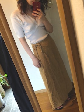 「カシュクール」｜「アイテム（ビーチサンダル）」を使った、蟻さん（レディース・156cm）の夏コーディネート
