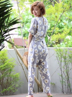 「オリジナル」｜「アイテム（つなぎ/オールインワン）」を使った、rubiaさん（レディース・162cm）の夏コーディネート