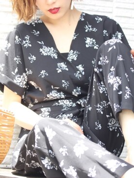 「アイテム（つなぎ/オールインワン、その他）」を使った、rubiaさん（レディース・162cm）の夏コーディネート