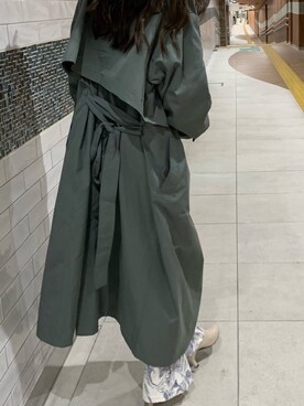 「EMODA」｜「アイテム（トレンチコート）」を使った、aさん（レディース・164cm）の春コーディネート