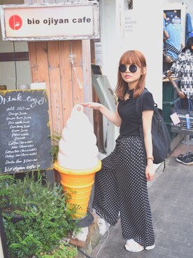 「BUBBLES（バブルス）のアイテム（パンツ）」を使った、yuchaさん（レディース・153cm）の夏コーディネート