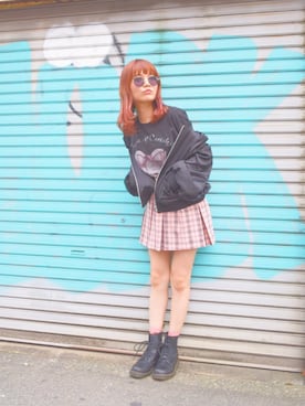 「EATME」｜「アイテム（ブルゾン）」を使った、yuchaさん（レディース・153cm）の秋コーディネート