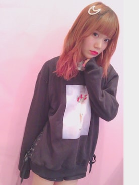 「バラ柄」｜「アイテム（ジャージ）」を使った、yuchaさん（レディース・153cm）の秋コーディネート