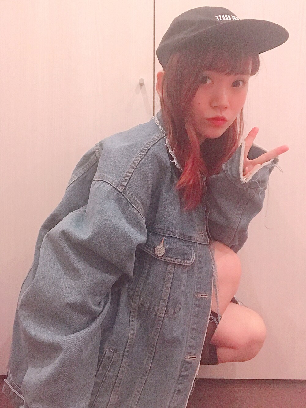 「アイラブメンズライク、CAP、キャップ、帽子、休日コーデ、大人カジュアル、Gジャン、デニム、ootd、おしゃれさんと繋がりたい」｜「FIG&VIPERのBIG Gジャン（デニムジャケット、ブルー系）」を使った、yuchaさん（レディース・153cm）の春コーディネートの1枚目の写真