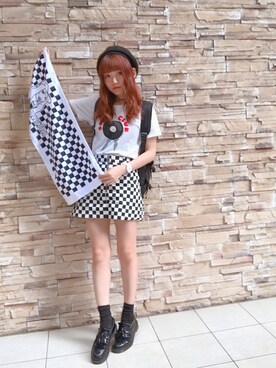 「ロック」｜「アイテム（ローファー）」を使った、yuchaさん（レディース・153cm）の秋コーディネート