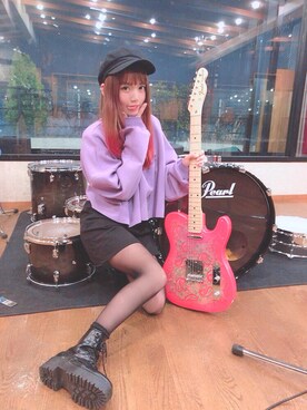 「MURUA（ムルーア）のレースアップワークブーツ（ブーツ）」を使った、yuchaさん（レディース・153cm）の春コーディネート