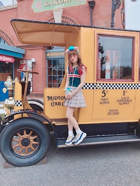 「FIG&VIPER（フィグアンドバイパー）のアイテム（スニーカー）」を使った、yuchaさん（レディース・153cm）の夏コーディネート